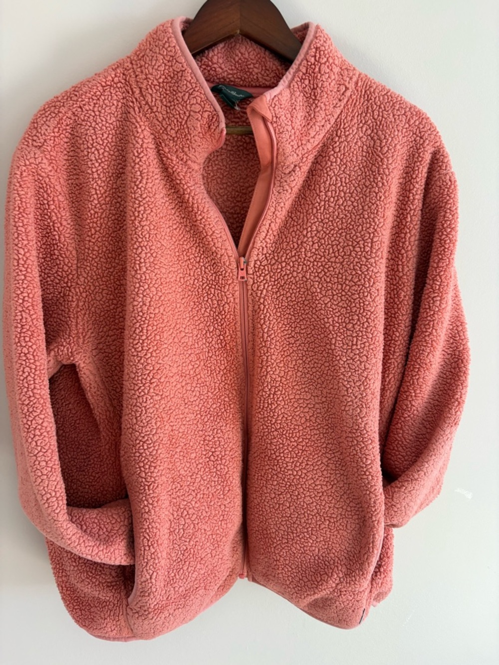Eddie Bauer XXL Coral Sherpa Zip-Up Jacket